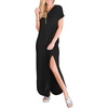 image:imageANRABESS Womens Summer Maxi Dress Short Sleeve Casual Sundress with PocketsBlack
