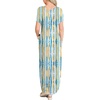 image:imageANRABESS Womens Summer Maxi Dress Short Sleeve Casual Sundress with PocketsBlue Ooange Ripples