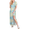 image:imageANRABESS Womens Summer Maxi Dress Short Sleeve Casual Sundress with PocketsBlue Ooange Ripples