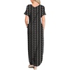 image:imageANRABESS Womens Summer Maxi Dress Short Sleeve Casual Sundress with PocketsBoho Black