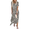 image:imageANRABESS Womens Summer Maxi Dress Short Sleeve Casual Sundress with PocketsFloral Black