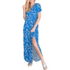 image:imageANRABESS Womens Summer Maxi Dress Short Sleeve Casual Sundress with PocketsFloral Blue White Pink