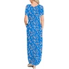 image:imageANRABESS Womens Summer Maxi Dress Short Sleeve Casual Sundress with PocketsFloral Blue White Pink