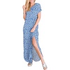 image:imageANRABESS Womens Summer Maxi Dress Short Sleeve Casual Sundress with PocketsFloral Bule