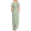 image:imageANRABESS Womens Summer Maxi Dress Short Sleeve Casual Sundress with PocketsFloral Cyan