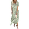 image:imageANRABESS Womens Summer Maxi Dress Short Sleeve Casual Sundress with PocketsFloral Cyan