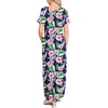 image:imageANRABESS Womens Summer Maxi Dress Short Sleeve Casual Sundress with PocketsFloral Green Pink