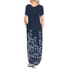 image:imageANRABESS Womens Summer Maxi Dress Short Sleeve Casual Sundress with PocketsFloral Navy Blue