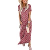 image:imageANRABESS Womens Summer Maxi Dress Short Sleeve Casual Sundress with PocketsFloral Red