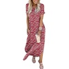 image:imageANRABESS Womens Summer Maxi Dress Short Sleeve Casual Sundress with PocketsFloral Red