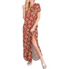 image:imageANRABESS Womens Summer Maxi Dress Short Sleeve Casual Sundress with PocketsFloral Red White