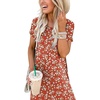 image:imageANRABESS Womens Summer Maxi Dress Short Sleeve Casual Sundress with PocketsFloral Red White