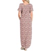image:imageANRABESS Womens Summer Maxi Dress Short Sleeve Casual Sundress with PocketsFloral White Pink