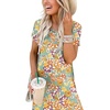 image:imageANRABESS Womens Summer Maxi Dress Short Sleeve Casual Sundress with PocketsFloral Yellow