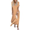 image:imageANRABESS Womens Summer Maxi Dress Short Sleeve Casual Sundress with PocketsFloral Yellow Purple