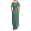 image:imageANRABESS Womens Summer Maxi Dress Short Sleeve Casual Sundress with PocketsGrass