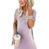image:imageANRABESS Womens Summer Maxi Dress Short Sleeve Casual Sundress with PocketsLilac