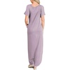 image:imageANRABESS Womens Summer Maxi Dress Short Sleeve Casual Sundress with PocketsLilac