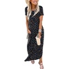 image:imageANRABESS Womens Summer Maxi Dress Short Sleeve Casual Sundress with PocketsMulticolored Point