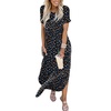 image:imageANRABESS Womens Summer Maxi Dress Short Sleeve Casual Sundress with PocketsMulticolored Point