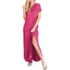 image:imageANRABESS Womens Summer Maxi Dress Short Sleeve Casual Sundress with PocketsPink