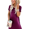 image:imageANRABESS Womens Summer Maxi Dress Short Sleeve Casual Sundress with PocketsPurple