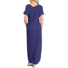 image:imageANRABESS Womens Summer Maxi Dress Short Sleeve Casual Sundress with PocketsRoyal Blue