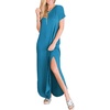 image:imageANRABESS Womens Summer Maxi Dress Short Sleeve Casual Sundress with PocketsSky
