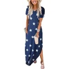 image:imageANRABESS Womens Summer Maxi Dress Short Sleeve Casual Sundress with PocketsStar