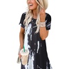 image:imageANRABESS Womens Summer Maxi Dress Short Sleeve Casual Sundress with PocketsTie Dye Black
