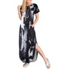 image:imageANRABESS Womens Summer Maxi Dress Short Sleeve Casual Sundress with PocketsTie Dye Black