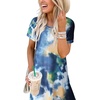 image:imageANRABESS Womens Summer Maxi Dress Short Sleeve Casual Sundress with PocketsTie Dye Orange