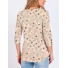 image:imageANRABESS Womens Tops 34 Sleeve Fall Business Casual BlousesBeige Floral