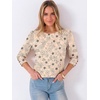 image:imageANRABESS Womens Tops 34 Sleeve Fall Business Casual BlousesBeige Floral