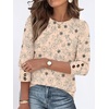 image:imageANRABESS Womens Tops 34 Sleeve Fall Business Casual BlousesBeige Floral