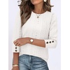 image:imageANRABESS Womens Tops 34 Sleeve Fall Business Casual BlousesCream White