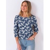 image:imageANRABESS Womens Tops 34 Sleeve Fall Business Casual BlousesDeep Blue White Floral