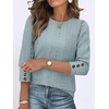 image:imageANRABESS Womens Tops 34 Sleeve Fall Business Casual BlousesGreen