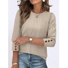 image:imageANRABESS Womens Tops 34 Sleeve Fall Business Casual BlousesKhaki