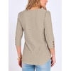 image:imageANRABESS Womens Tops 34 Sleeve Fall Business Casual BlousesKhaki