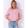 image:imageANRABESS Womens Tops 34 Sleeve Fall Business Casual BlousesPink White Dot