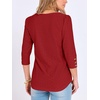 image:imageANRABESS Womens Tops 34 Sleeve Fall Business Casual BlousesRed