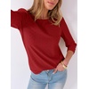 image:imageANRABESS Womens Tops 34 Sleeve Fall Business Casual BlousesRed