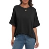 image:imageANRABESS Womens Tops Summer Short Sleeve Oversized T Shirts 2026Black
