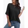 image:imageANRABESS Womens Tops Summer Short Sleeve Oversized T Shirts 2026Black