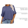 image:imageANRABESS Womens Tops Summer Short Sleeve Oversized T Shirts 2026Blue Gray
