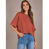 image:imageANRABESS Womens Tops Summer Short Sleeve Oversized T Shirts 2026Brick Red