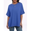 image:imageANRABESS Womens Tops Summer Short Sleeve Oversized T Shirts 2026Bright Blue