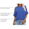 image:imageANRABESS Womens Tops Summer Short Sleeve Oversized T Shirts 2026Bright Blue