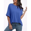 image:imageANRABESS Womens Tops Summer Short Sleeve Oversized T Shirts 2026Bright Blue